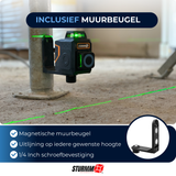 Kruislijnlaser LL-A3300 - 2 x 360° Lijnen - Groene Laser - 4000mAh Accu