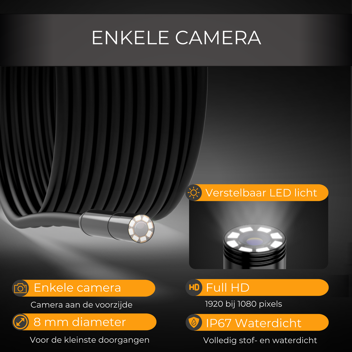 Inspectiecamera ST-IC210 - Endoscoop met enkele camera - 5 Meter kabel