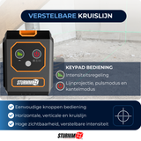 Kruislijnlaser LL-A1600 - Twee Verstelbare Llijnen - Groene Laser - 1000mAh Accu